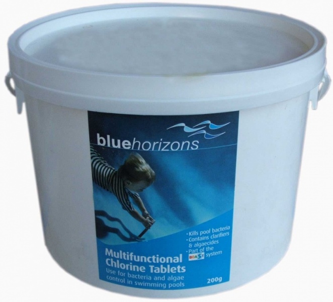 Blue Horizons Multifunctional 200g Stabilised Chlorine Tablets 2kg with